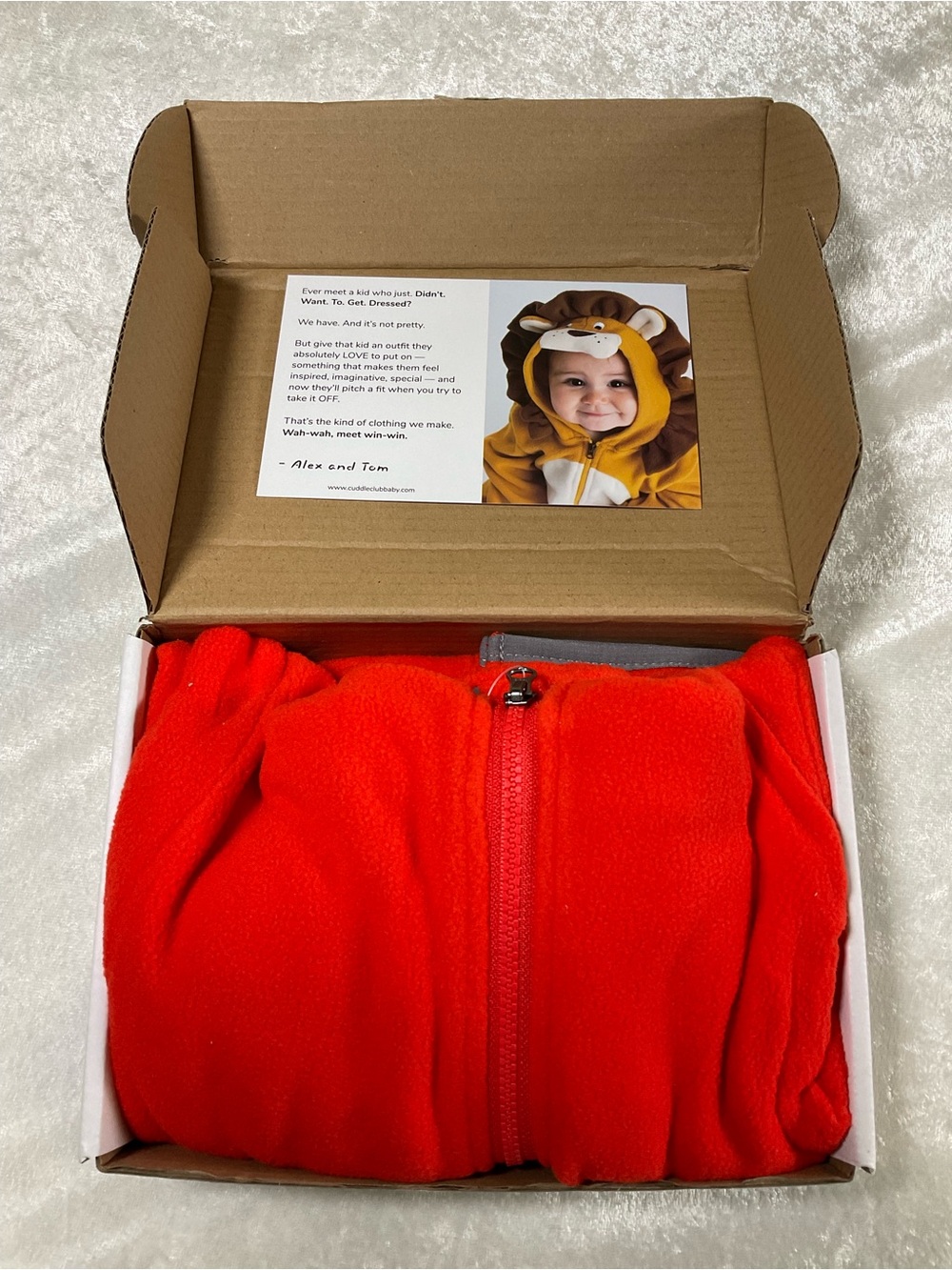 Cozy Red Fleece Kids' One-Piece Bodysuit by Cuddle Club